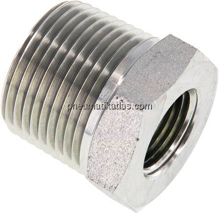Reduziernippel NPT 1"(AG)-NPT 1/2"(IG), Stahl verzinkt