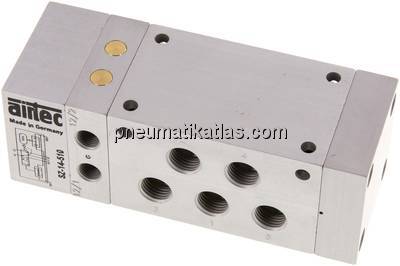 Zweihand-Sicherheitsblock G 1/4", 5/2-Wege (Federrückstellung), Präzision