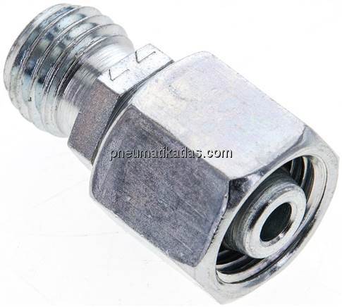 Reduziereinsatz 8 L-6 L (M12x1,5), ohne Mutter & Schneidring, Stahl verzinkt