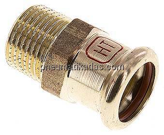 Pressfitting, Übergangsnippel 18mm innen / R 1/2" AG