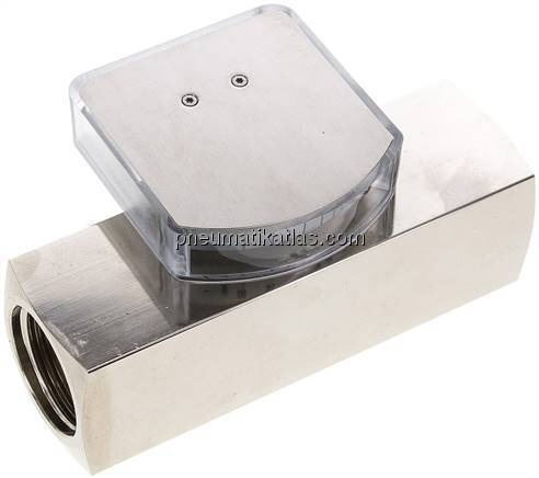 Durchflussmesser G 1" (IG), 20 - 60 l/min, Messing vernickelt