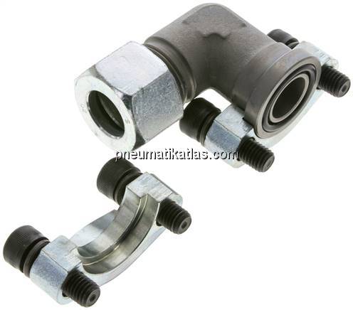 Winkel-Flanschverschraubung 3/4"-SAE (3000 PSI), 20 S (M30x2)
