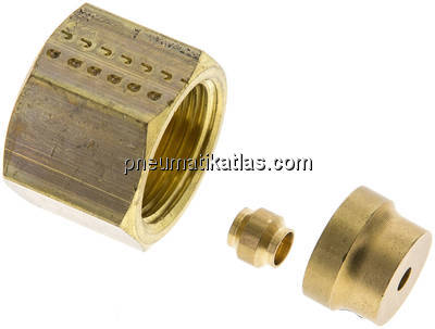 Reduziereinsatz f. Klemmringverschraub. 12mm-4 (M8x1)mm, Messing