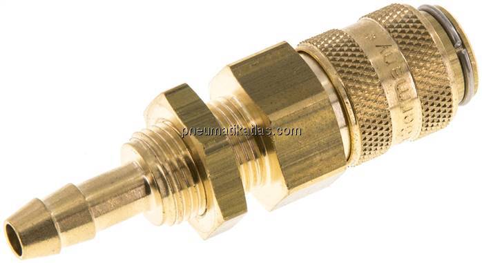 Schott-Kupplungsdose (NW5) 6 (1/4")mm Schlauch, Messing