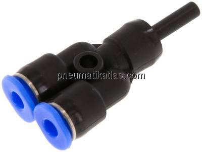 Y-Steckanschluss, 3mm Stecknippel, 3mm Schlauch