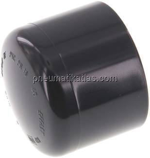 Klebemuffen-Verschlusskappe, PVC-U, 40x50mm (i x a)