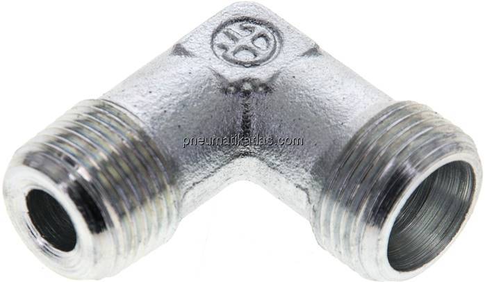 Winkel-Schneidringverschraub. M 18x1,5 (konisch)-12 S (M20x1,5), ohne Mutter & S