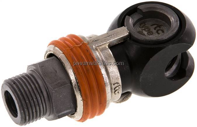 Schwenk-Sicherheits-Kupplungsdose (NW7,2) G 3/8"(AG)