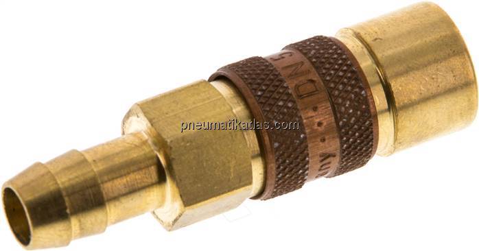 Kupplungsdose (NW5) 9 (3/8")mm Schlauch, braun, Dreieck 9,5 mm