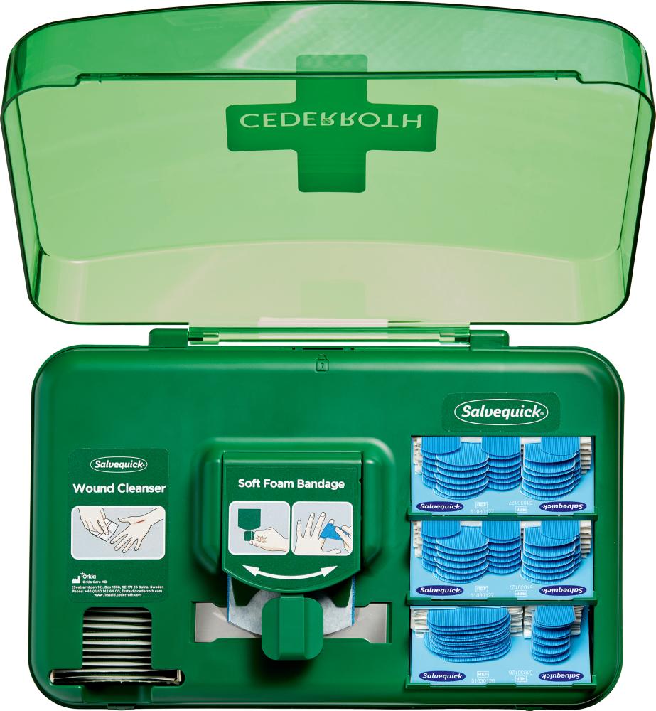 Wound Care Dispenser blueErste Hilfe Spender CEDERROTH