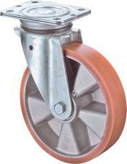 Lenkrolle 200mm N100.B90 Platte,Polyure Guss,KL N100.B90.203 BS ROLLEN