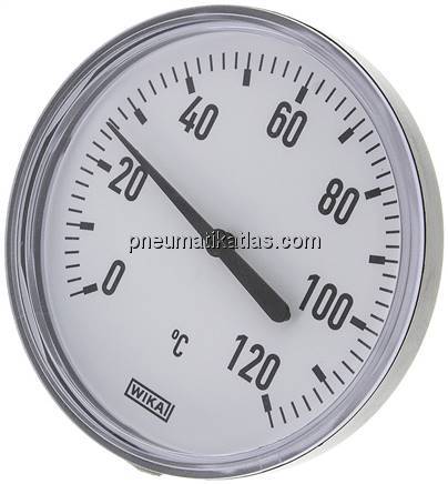 Bimetallthermometer, waagerecht D100/0 bis +120°C/40mm