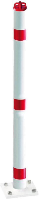 Sperrpfosten Alu mit Bodenhalterung