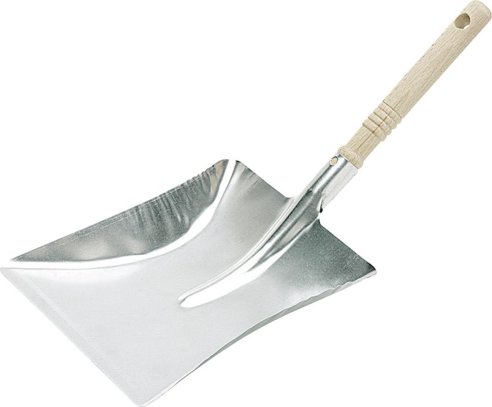 Kehrschaufel mit Holzgriff Metall verzinkt