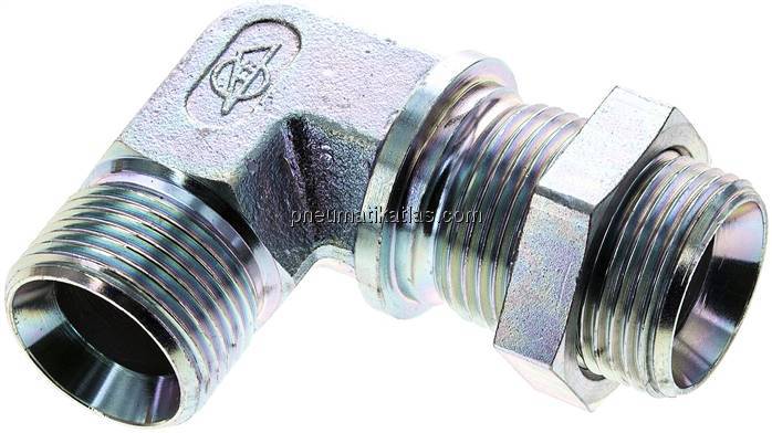 Winkel-Schottnippel, 60°-Kegel G 1", Stahl verzinkt