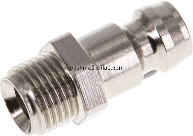 Temperierkupplungsstecker 9mm Zapfen,G 1/8"(AG)