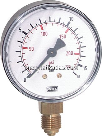 Exemplarische Darstellung: Manometer senkrecht