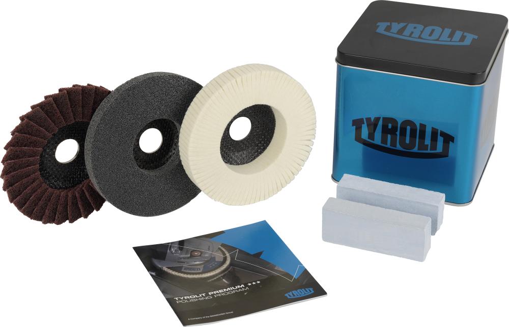 Polierset 5tlg., Scheiben Ø125mm Stahl, INOX, ALU Tyrolit