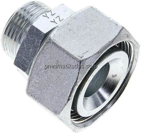 Reduziereinsatz 35 L-22 L (M30x2), ohne Mutter & Schneidring, Stahl verzinkt