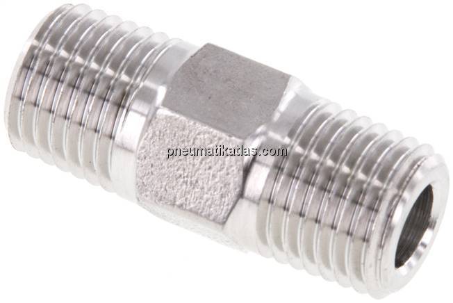 Doppelnippel NPT 1/4"-NPT 1/4", 1.4571