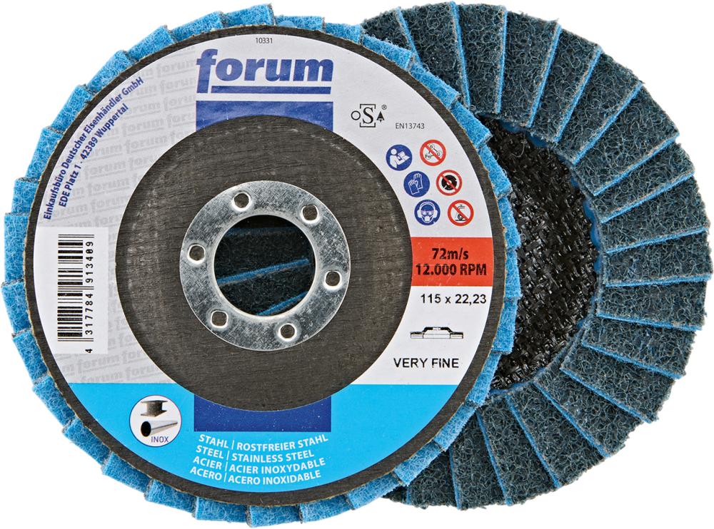 Fächerschleifscheibe 115mm, Vlies, a vfn FORUM FORUM