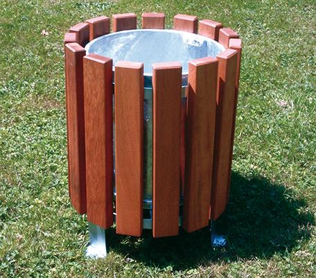 Abfallbehälter K1 Hartholz, lasiert