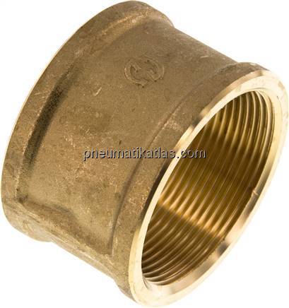 Rundmuffe G 2"-G 2", Messing