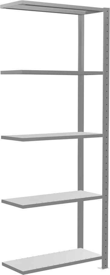 Steckregal m.LängenriegelB1000xT800xH2000 mm Grundfeld 5 Böden vzk Fachlast 150kg
