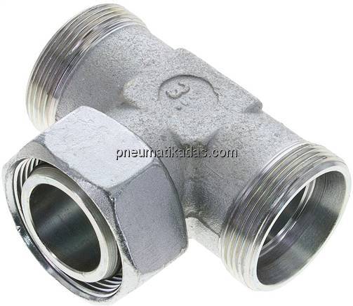 Einstellb. T-Schneidringverschraubung 35 L (M45x2), ohne Mutter & Schneidring, S