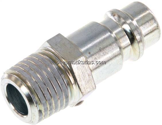 Kupplungsstecker (NW7,2) R 1/4"(AG), Stahl gehärtet & verzinkt