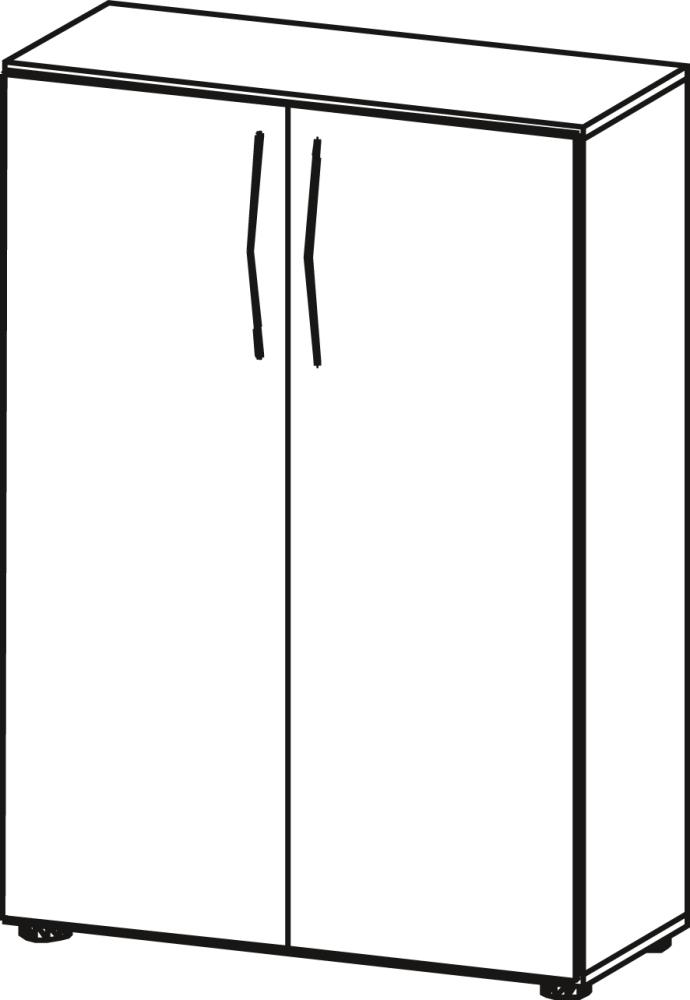 Schrank 3 OH B 800 mm Nussbaum