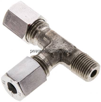 LE-Schneidringverschraubung M 10x1 (konisch)-6 L (M12x1,5), 1.4571