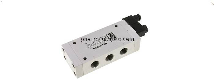 5/2-Wege Magnetventil mit Fremdluftanschluss, G 1/2"