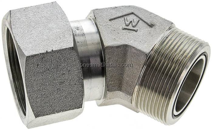 ORFS-45°-Winkelverschraubung UN 2"-12(IG/AG)