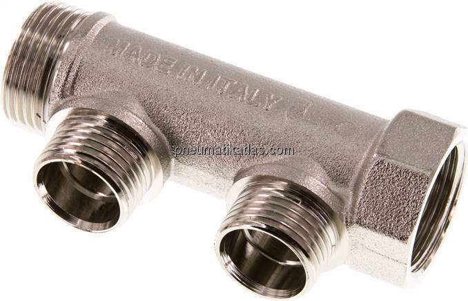Verteilerrohr G 3/4"(IG/AG), Abgang 2x G 1/2" (AG)