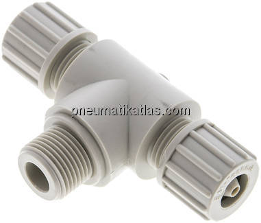 T-Verschraubung G 3/8"-10x4mm, Polypropylen