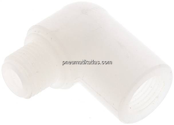 90°-Einschraubwinkel G 1/8"(IG)-G 1/8"(AG), PVDF