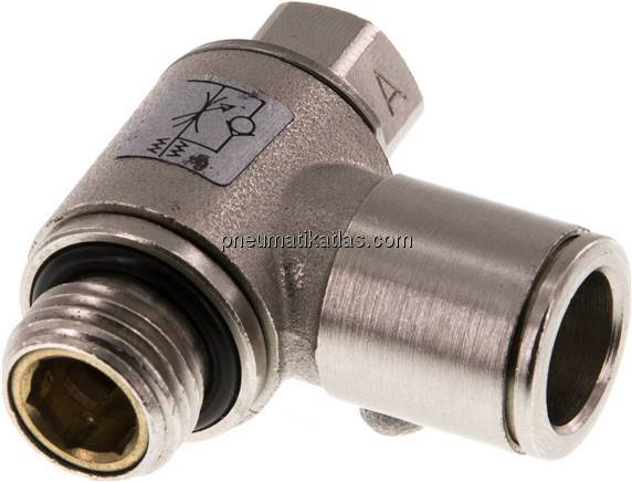 Winkel-Drosselrückschlagventil G 1/4"-10mm,zuluftregelnd