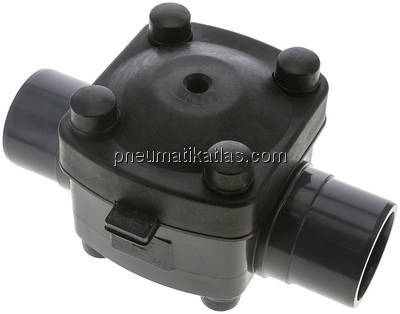 PVC-Membranventil (NO) PVC / EPDM, 63mm Klebestutzen