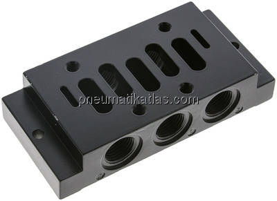 ISO 3 Einzelanschlussplatte, Anschluss seitlich