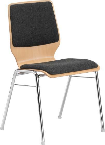 Mehrzweckstuhl Buche m. 2 Polster schwarz