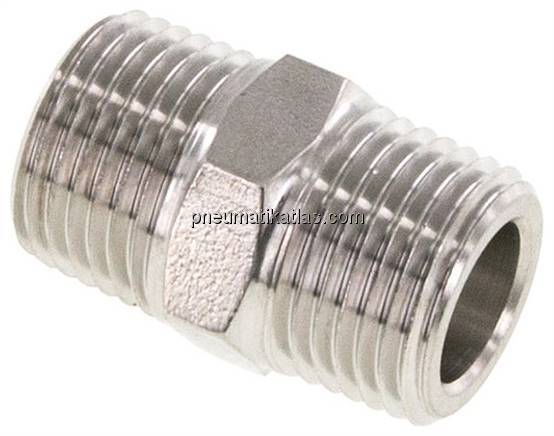 Doppelnippel NPT 1/2"-NPT 1/2", 1.4571