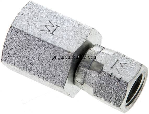 Gerade Aufschraubverschraubung JIC UNF 7/16"-20 - G 1/4"