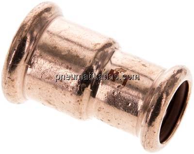 Pressfitting, Reduziermuffe, 22x18mm, Kupfer / Kupferlegierung