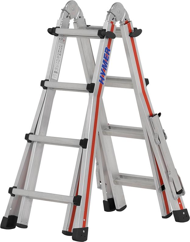 Teleskopleiter 4x4 Sprossen AH 4,50m