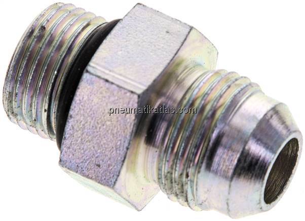 Doppelnippel M 18x1,5-UNF 3/4"-16(JIC), Stahl verzinkt