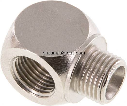 T-Stücke G 1/8"(AG)-2xG 1/8"(IG), Messing vernickelt