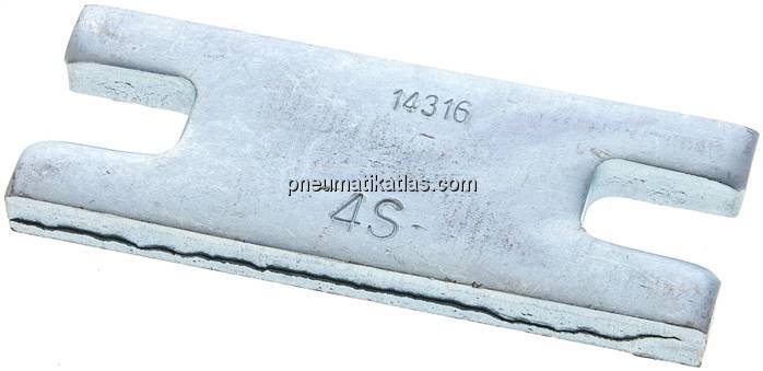 Sicherungsblech für Aufbauschraube (je Klemmbackenpaar wird 1 Stück benötigt), S