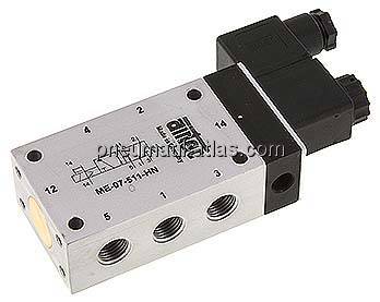5/2-Wege Magnetventil mit Fremdluftanschluss, G 1/4"
