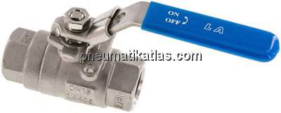 Edelstahl-Kugelhahn, G 1/2", 0 - 130bar